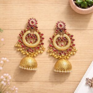 statement jhumka with ghungroo
